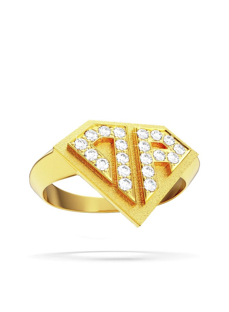 Anillo Baby Rouch Full Ice Oro