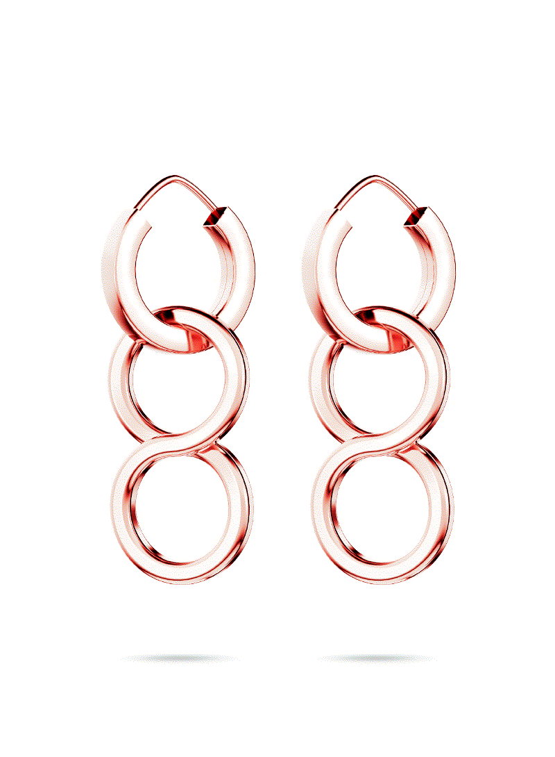Aros 08 Oro Rosa