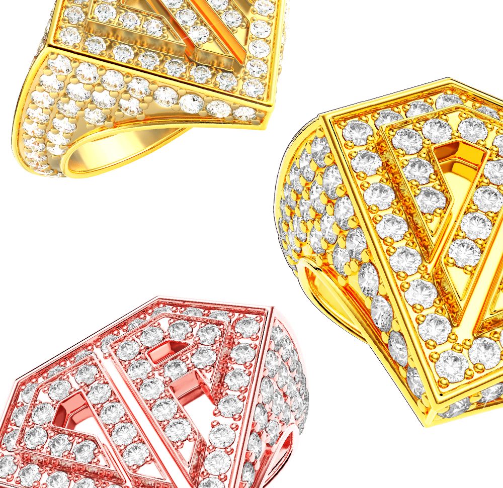 Anillo 0800 Don Rouch Pave Full Ice Bañado