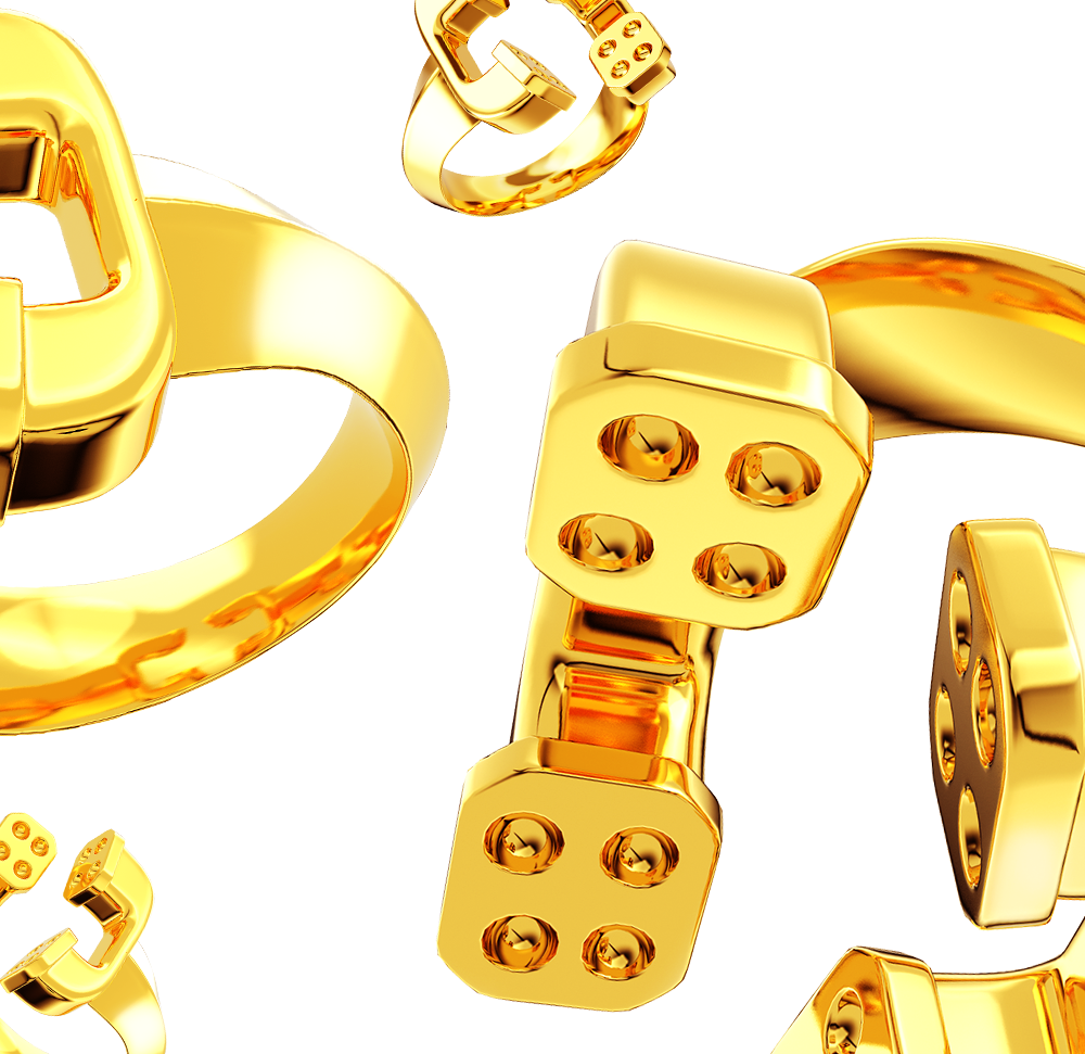 Anillo 0800 God's Phone Oro