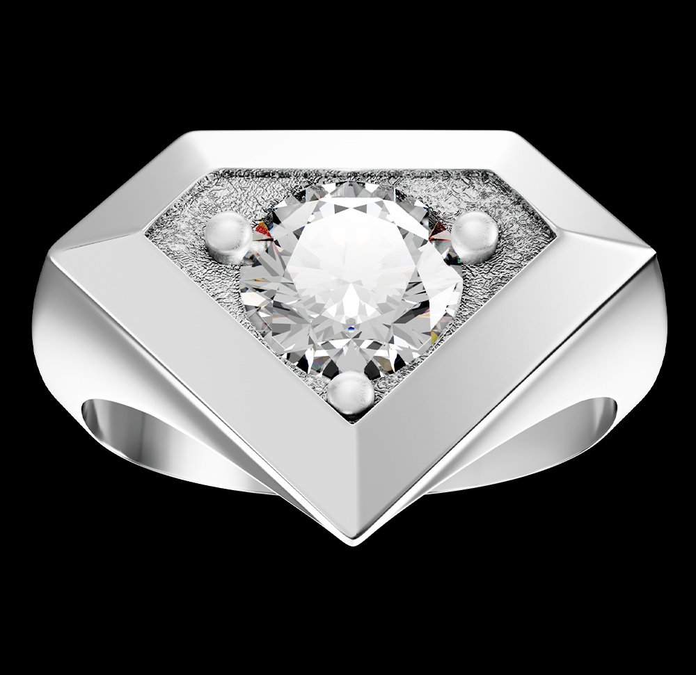 Anillo Solitario 0800 ARGENTA