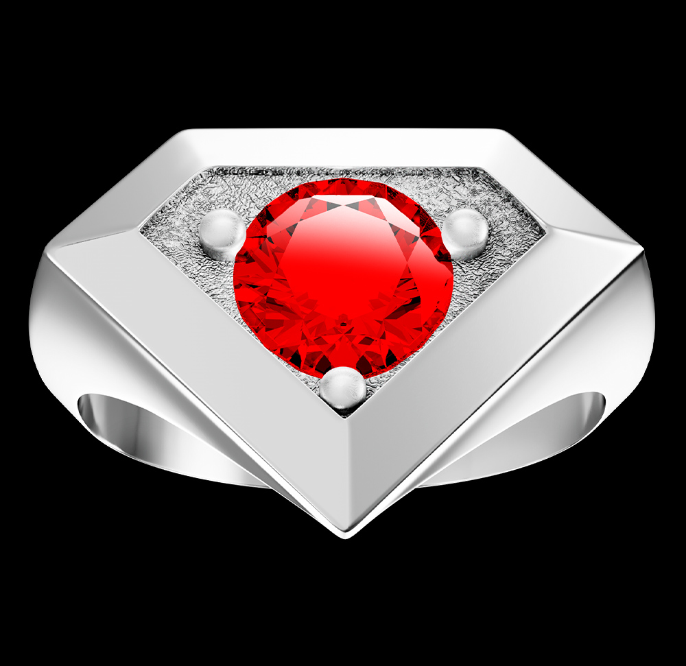 Anillo Solitario 0800 ARGENTA